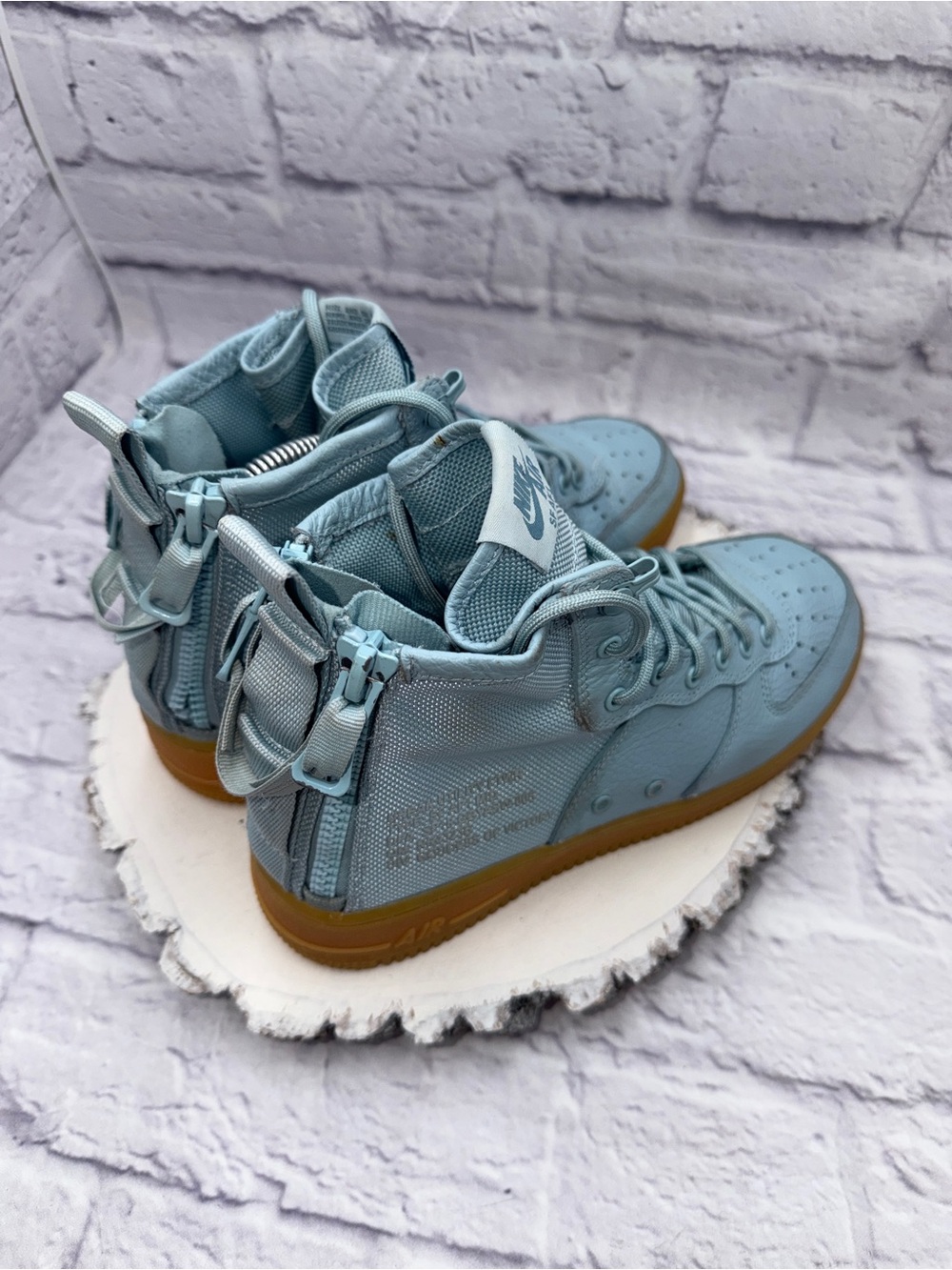 Nike SF Air Force 1 Mid GS 'Ocean Bliss' Boys Size 7Y Shoes Style: AJ0424-401 - Picture 6 of 11